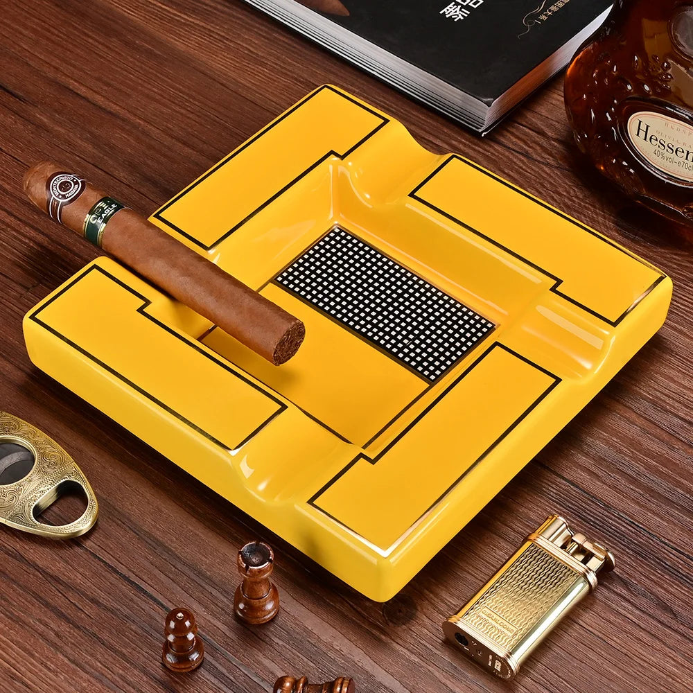 Ceramic Cigar Ashtray Square