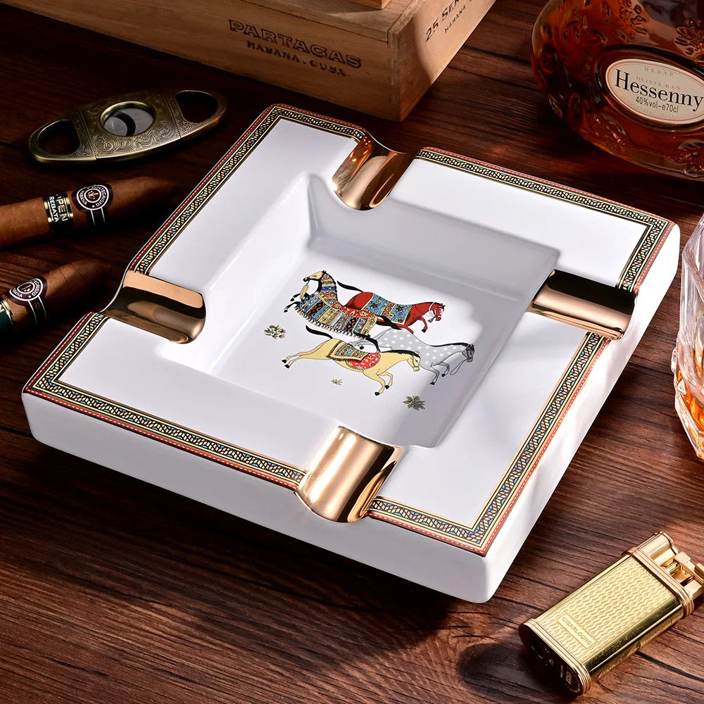 Ceramic Cigar Ashtray Square