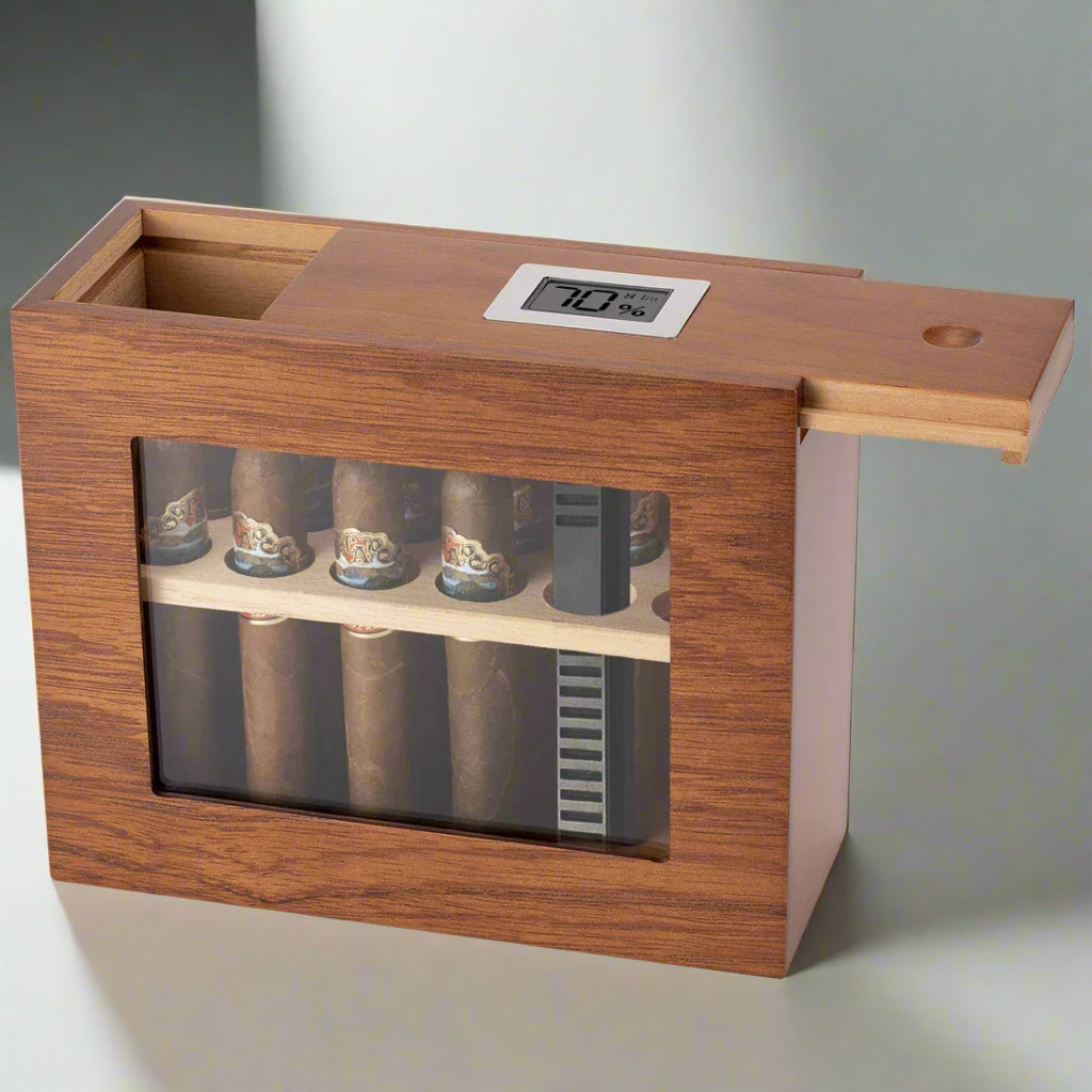 Cedar Wood Glass Window Humidor