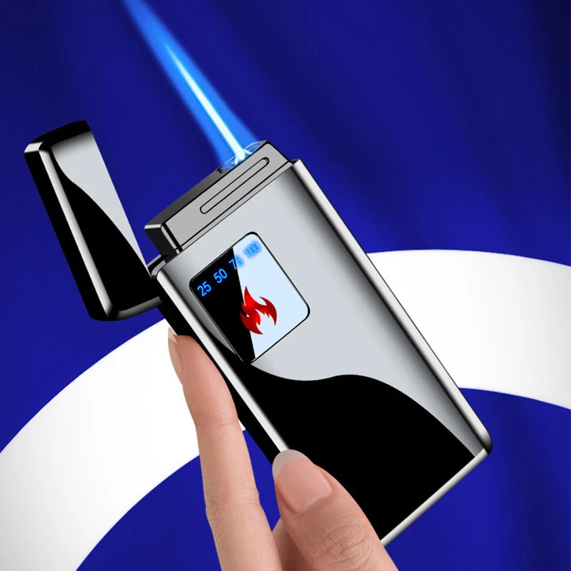 Electric Digital Display Windproof Jet Torch Lighter