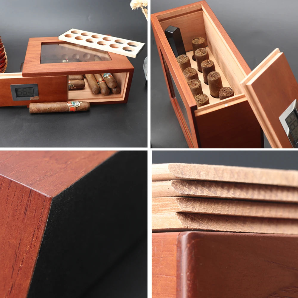 Cedar Wood Glass Window Humidor