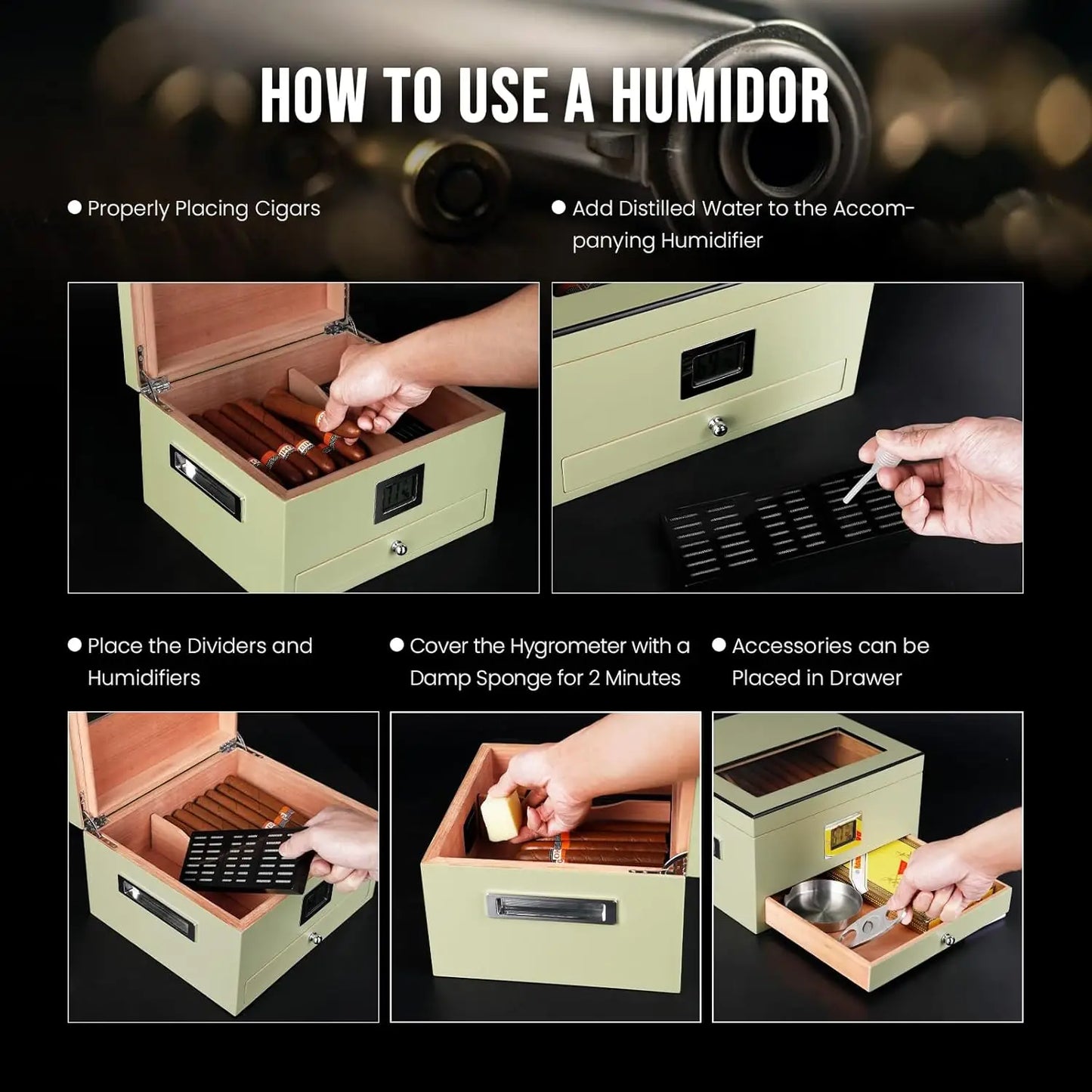 Mojar Spanish Cedar Cigar Humidor 30-70 Count