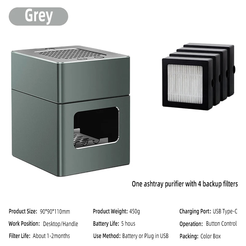 Smokeless Desktop Air Purifying Ashtray