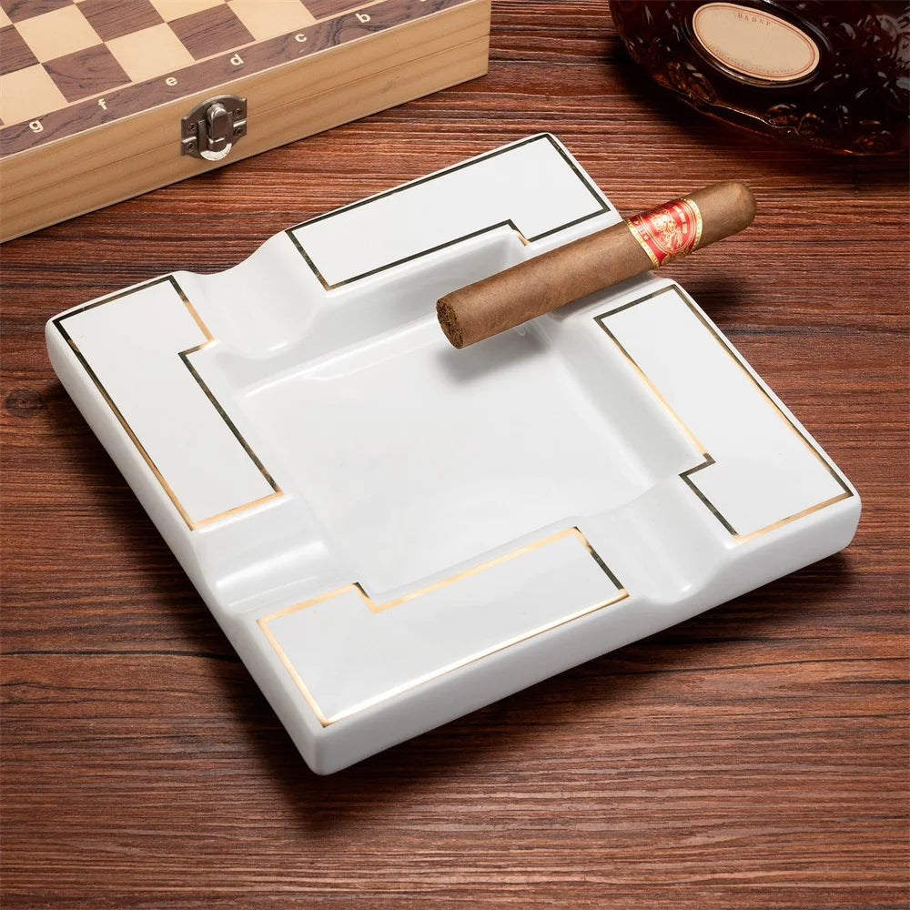 Ceramic Cigar Ashtray Square