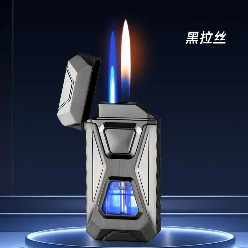 Electronic Ignition Dual Flame Butane Gas Lighter