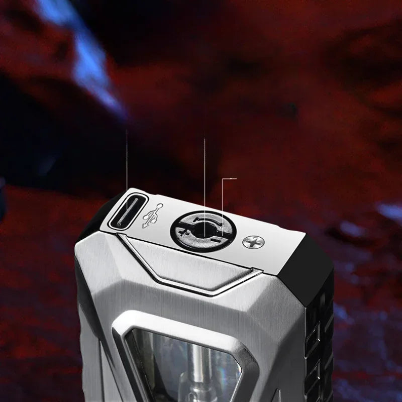 Electronic Ignition Dual Flame Butane Gas Lighter