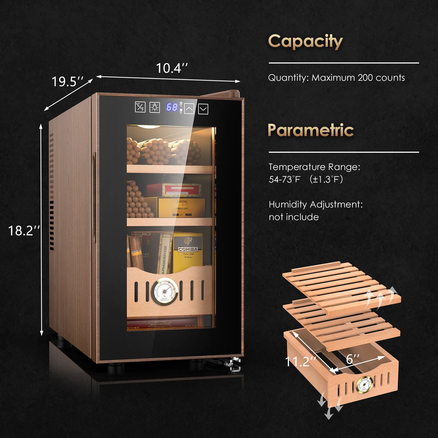 Temperature Controlled Cigar Humidor
