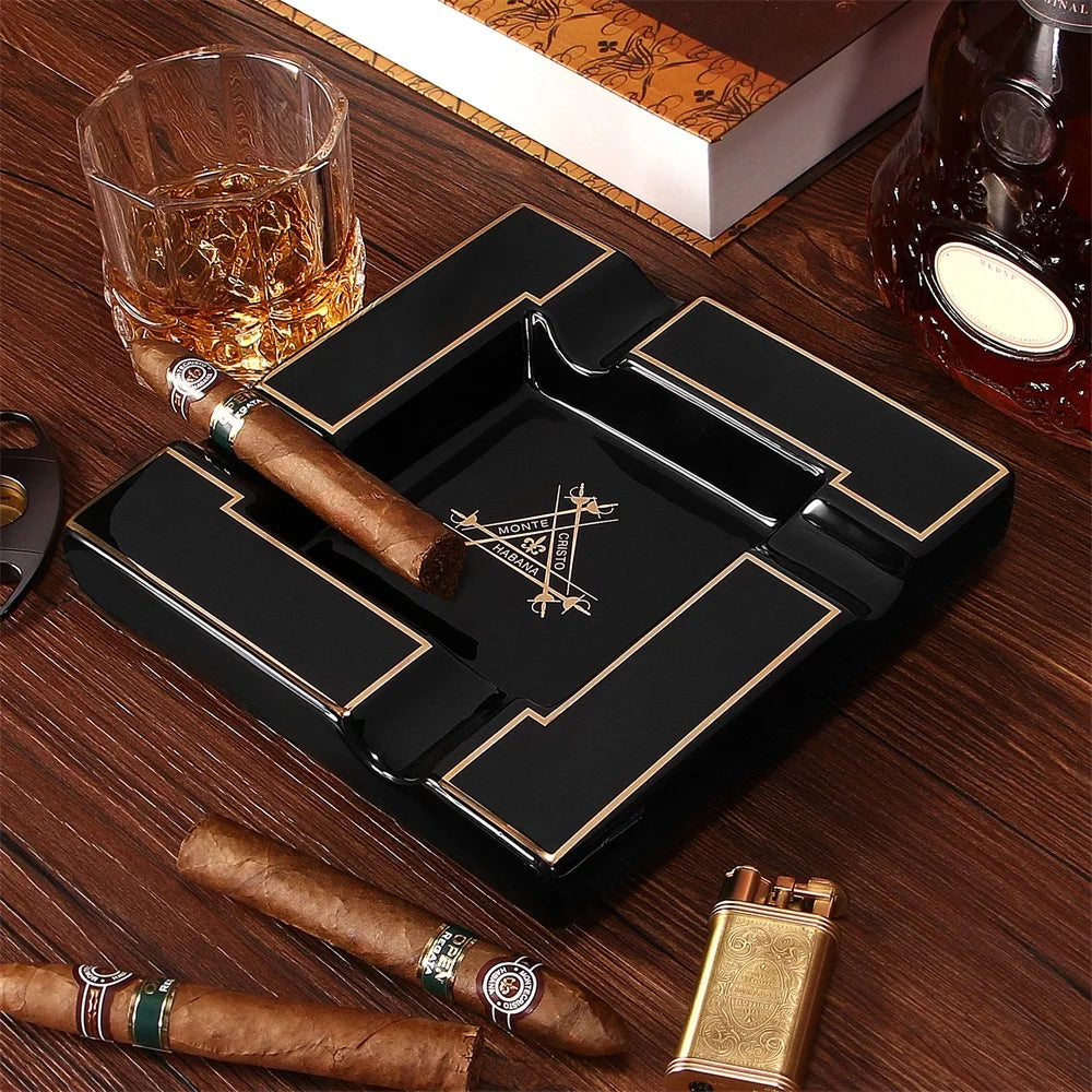 Ceramic Cigar Ashtray Square