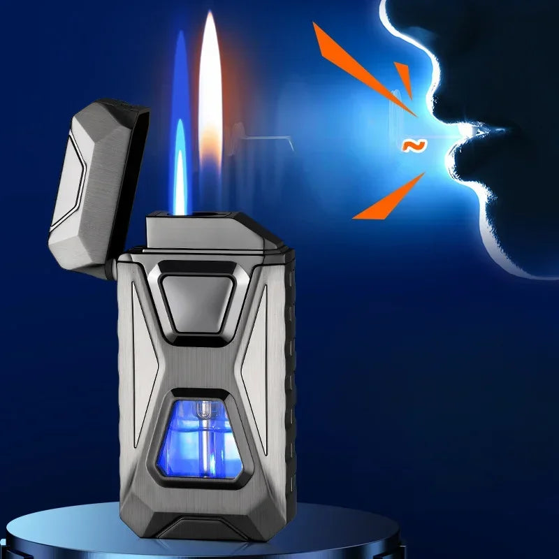 Electronic Ignition Dual Flame Butane Gas Lighter