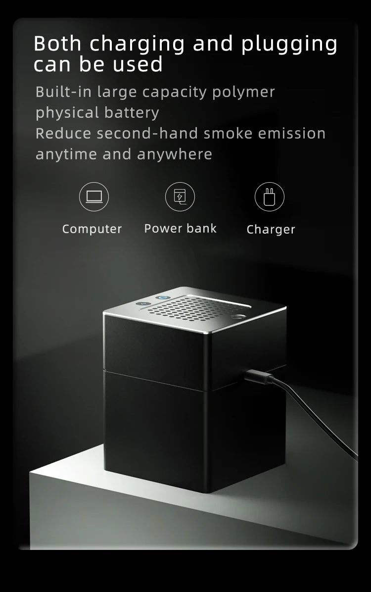 Smokeless Desktop Air Purifying Ashtray