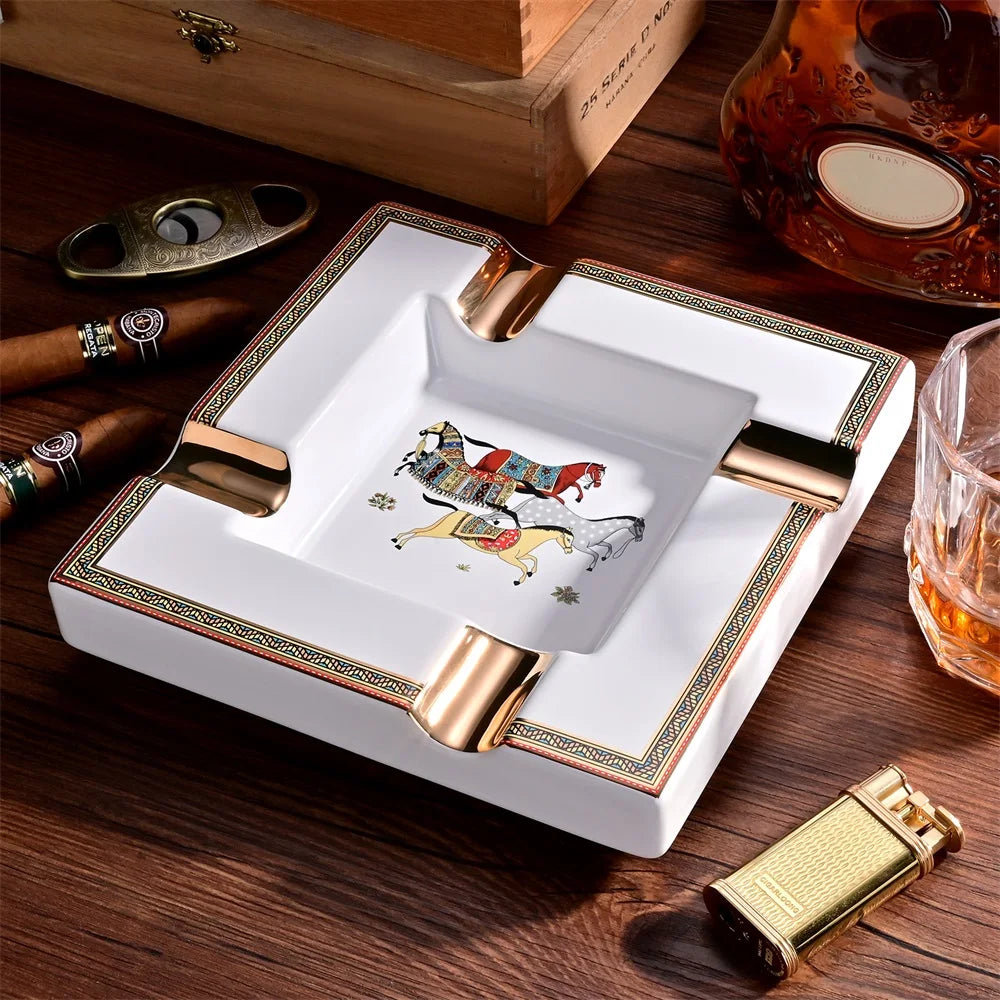 Ceramic Cigar Ashtray Square