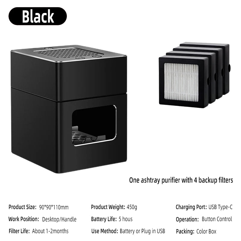 Smokeless Desktop Air Purifying Ashtray