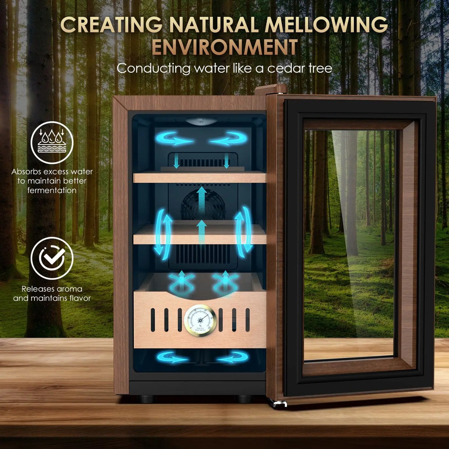 Temperature Controlled Cigar Humidor