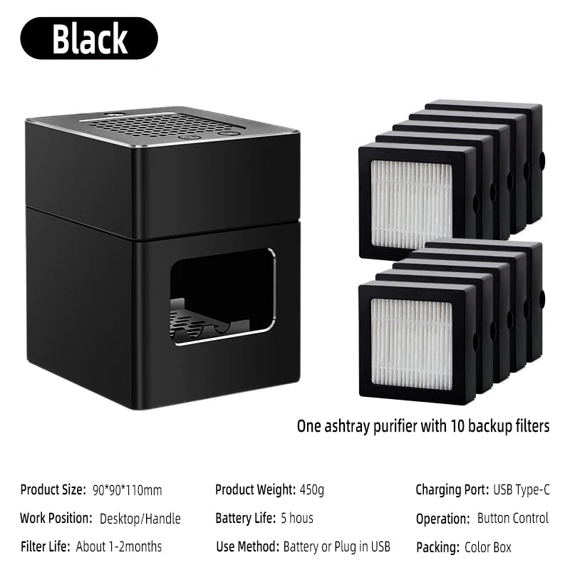 Smokeless Desktop Air Purifying Ashtray
