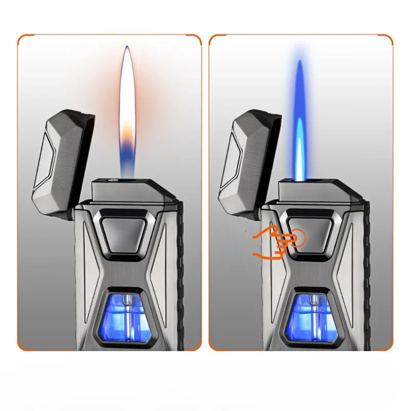 Electronic Ignition Dual Flame Butane Gas Lighter
