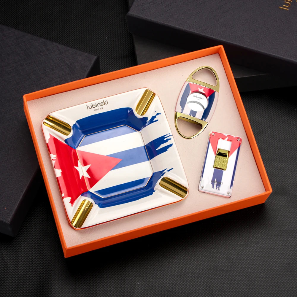 Cigar Ashtray & Lighter Gift Set