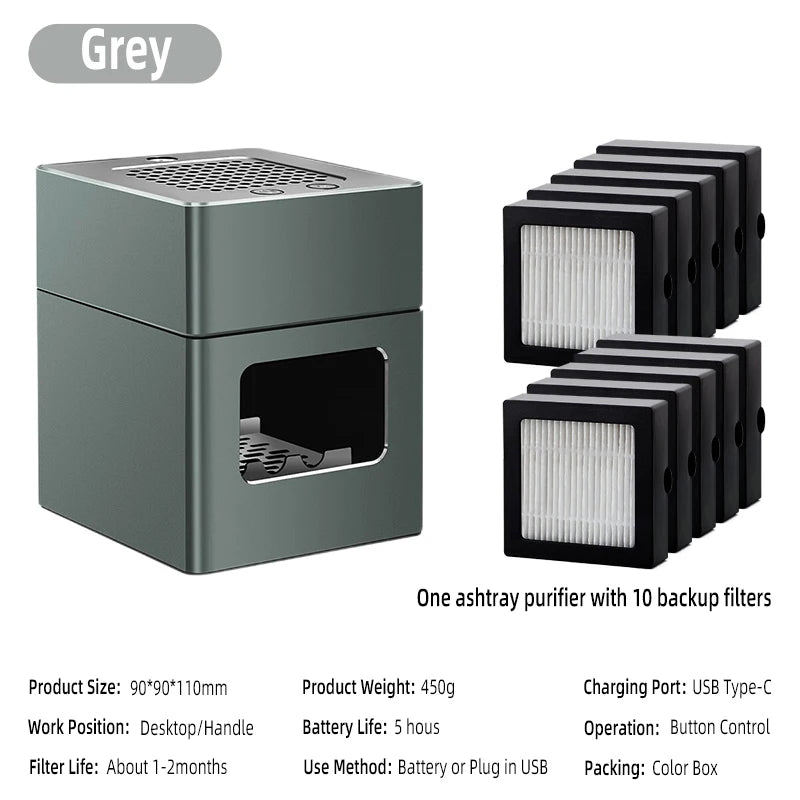 Smokeless Desktop Air Purifying Ashtray