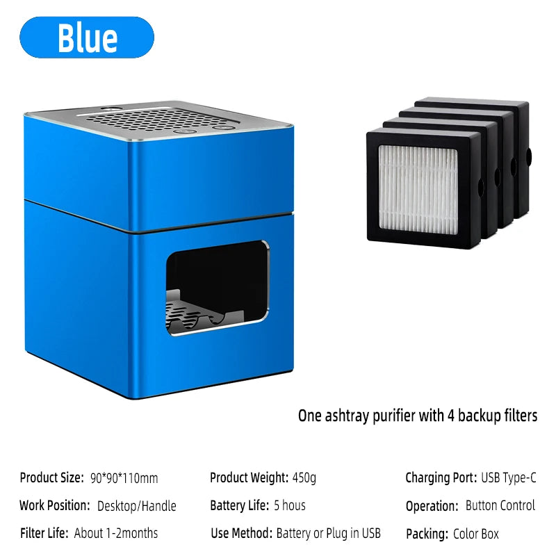 Smokeless Desktop Air Purifying Ashtray