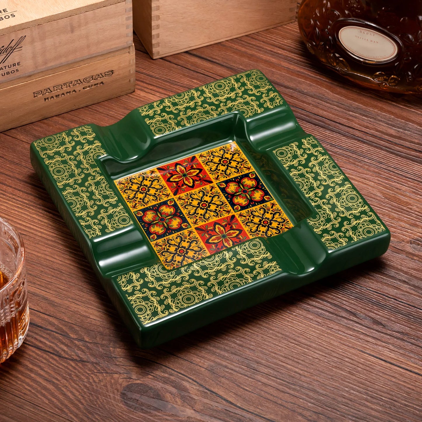Ceramic Cigar Ashtray Square