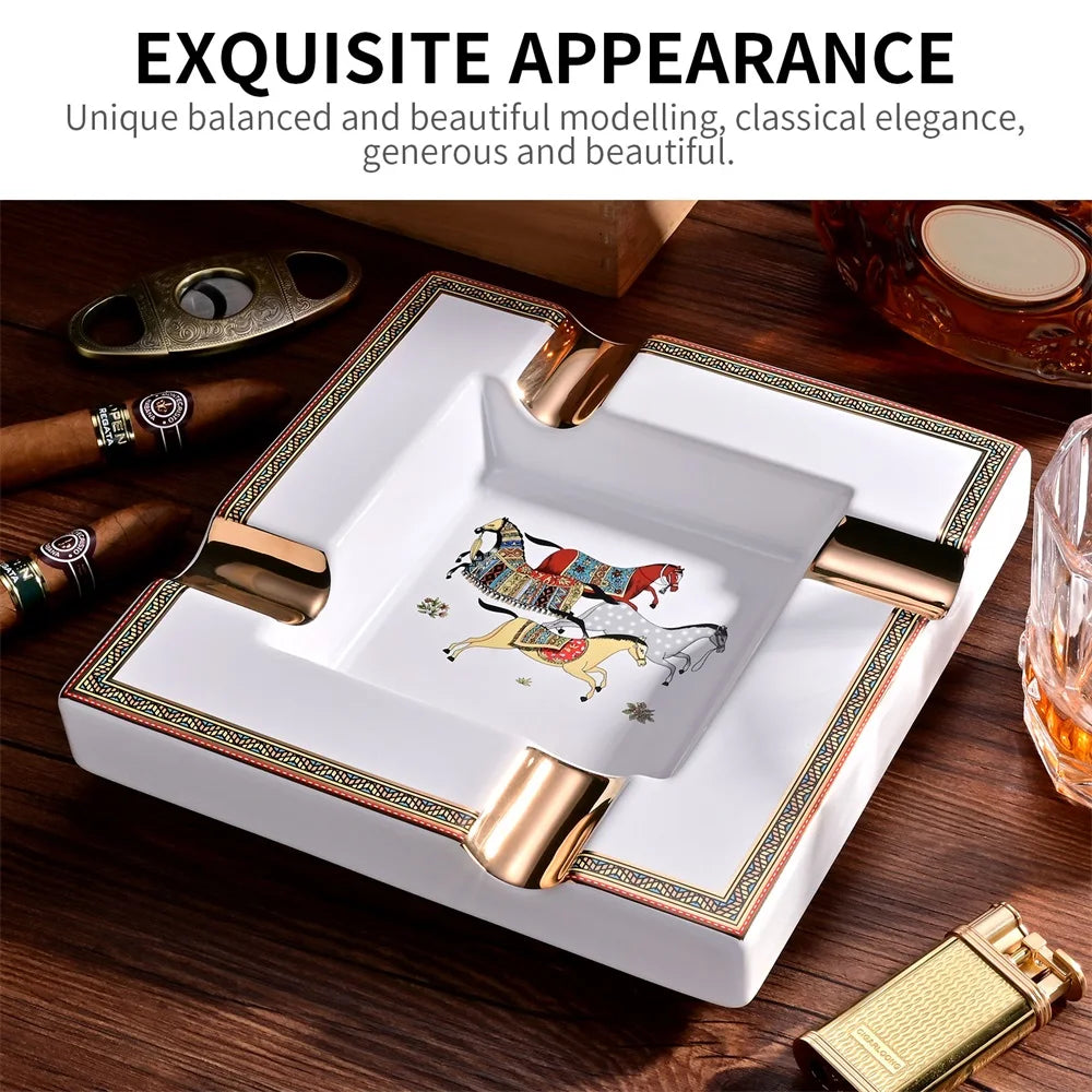 Ceramic Cigar Ashtray Square