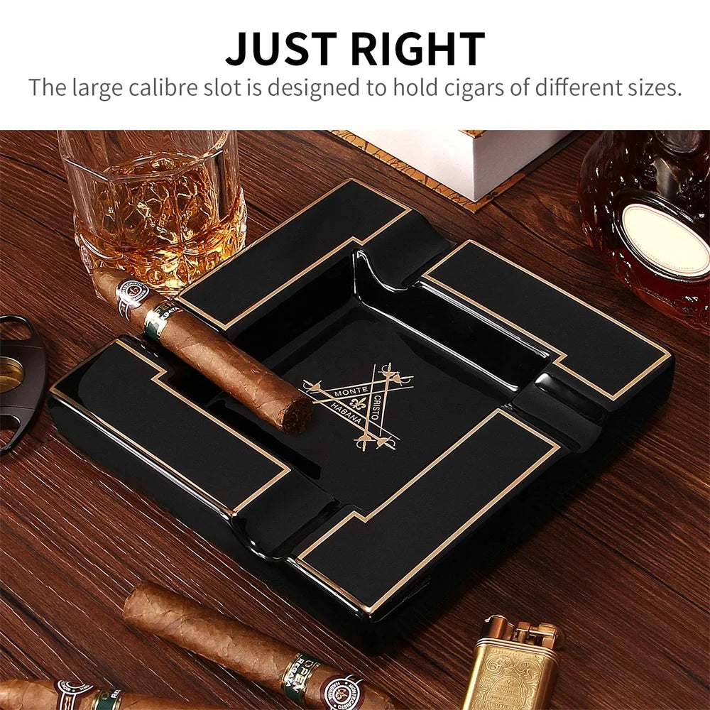 Ceramic Cigar Ashtray Square