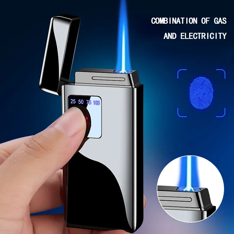 Electric Digital Display Windproof Jet Torch Lighter