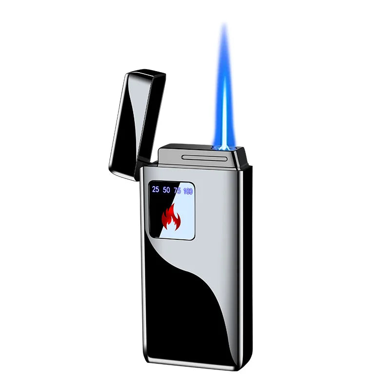 Electric Digital Display Windproof Jet Torch Lighter