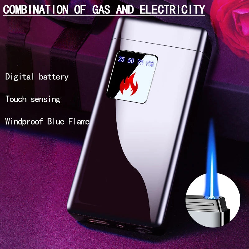 Electric Digital Display Windproof Jet Torch Lighter