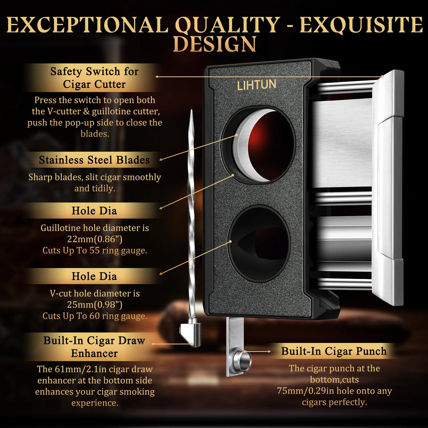 4 in 1 Cigar Cutter