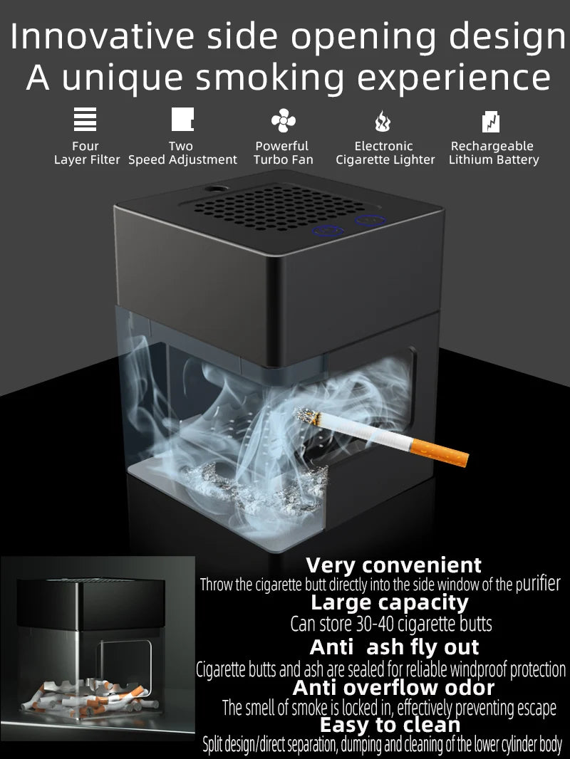 Desktop Smokeless Air Purifying Ashtray