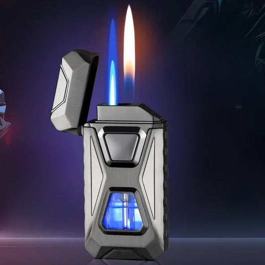 Electronic Ignition Dual Flame Butane Gas Lighter